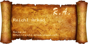 Reichl Arkád névjegykártya